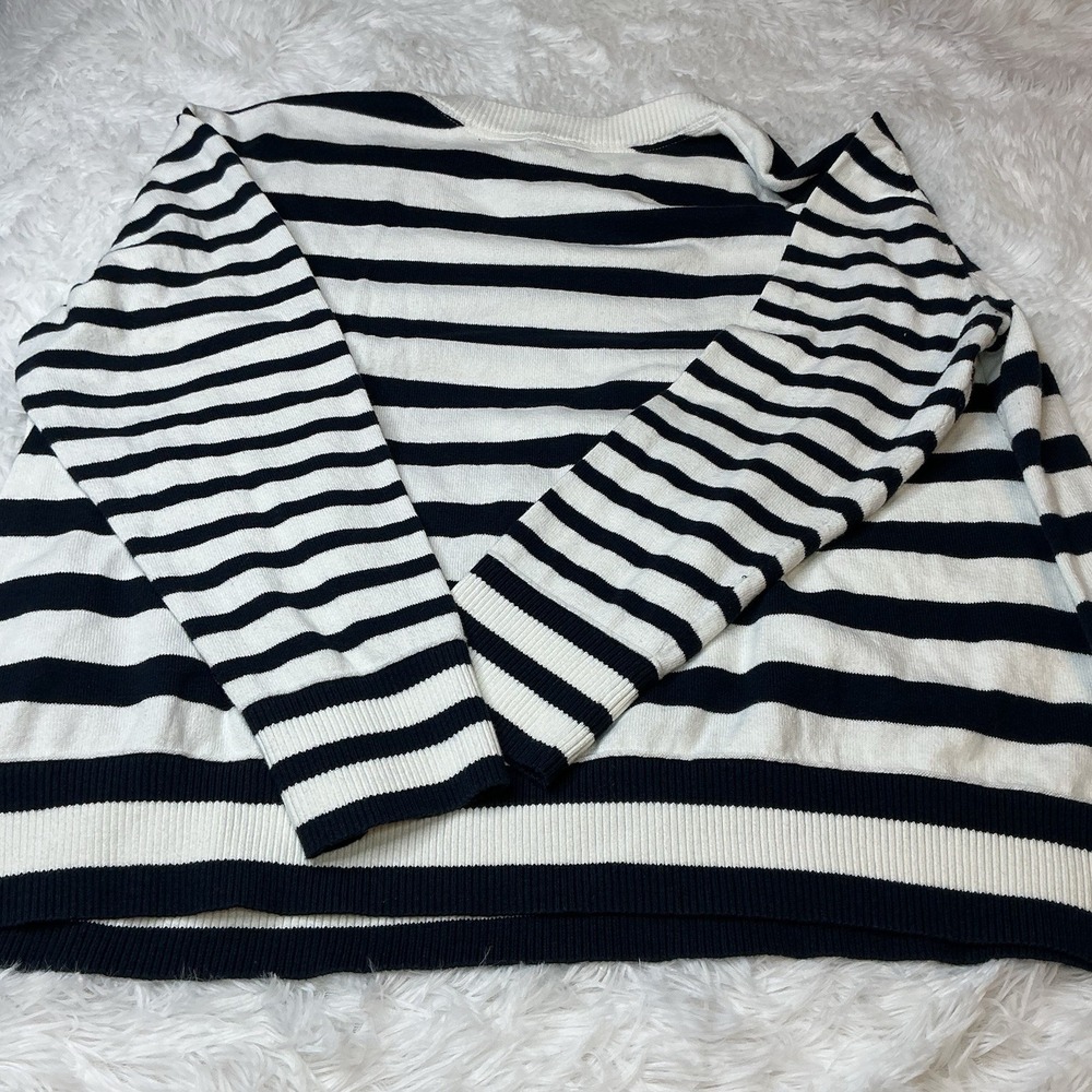 L.L Bean Women's‎ 3xl Plus Crew Neck Stripped Long Sleeve Pullover Sweater - Picture 8 of 9